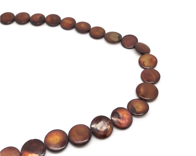 Brown pearl necklace, June birthstone necklace, brown shell necklace, mother pearl necklace, pearl brown necklace, shell pearl necklace