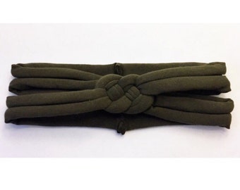ADULT Army Green sailors knot headband