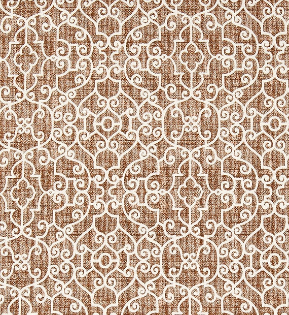 Warm Caramel Brown Fabric by the Yard Designer Cotton