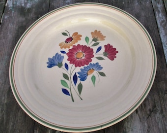 Large Boch La Louviere Plate Charger Beautiful Flower Pattern