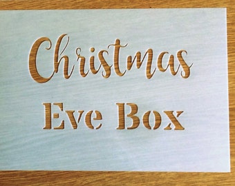 Christmas Eve Box STENCIL /windows, cards decor / Xmas stencil