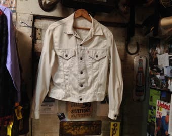 Big E 1960s White LEVIS Jkt. Sz 40 in VG+ Cond.