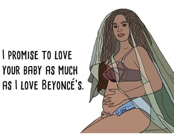 Beyoncé Baby Shower Card