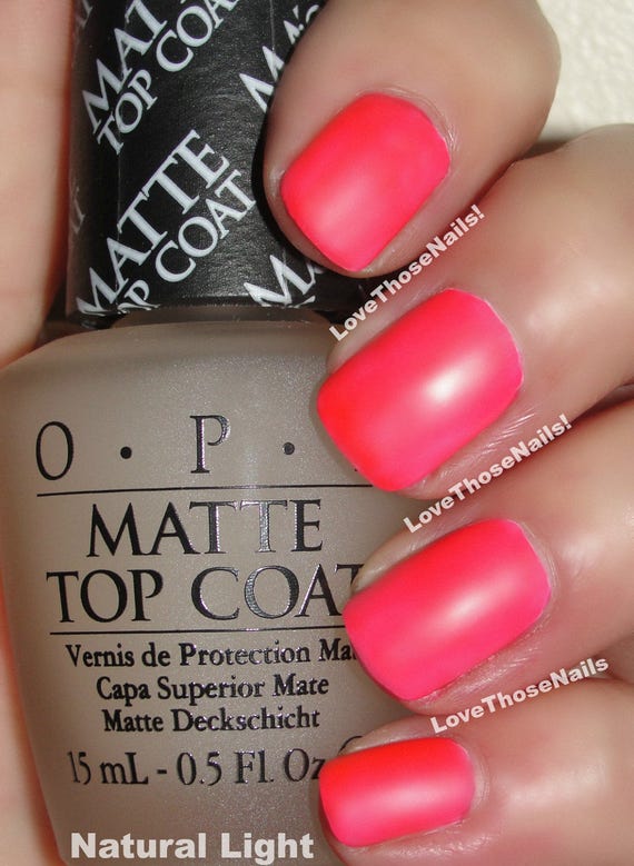 OPI Coral Crush Matte Manicure OPI No Doubt About It