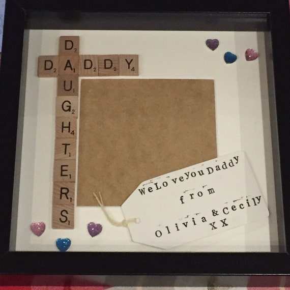 Daddy Scrabble Frame Daddy Daughter Frame Personalised Scrabble Frame Scrabble