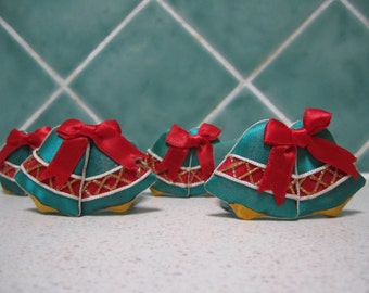 Vintage Christmas Napkin Rings - Bells - Serviette