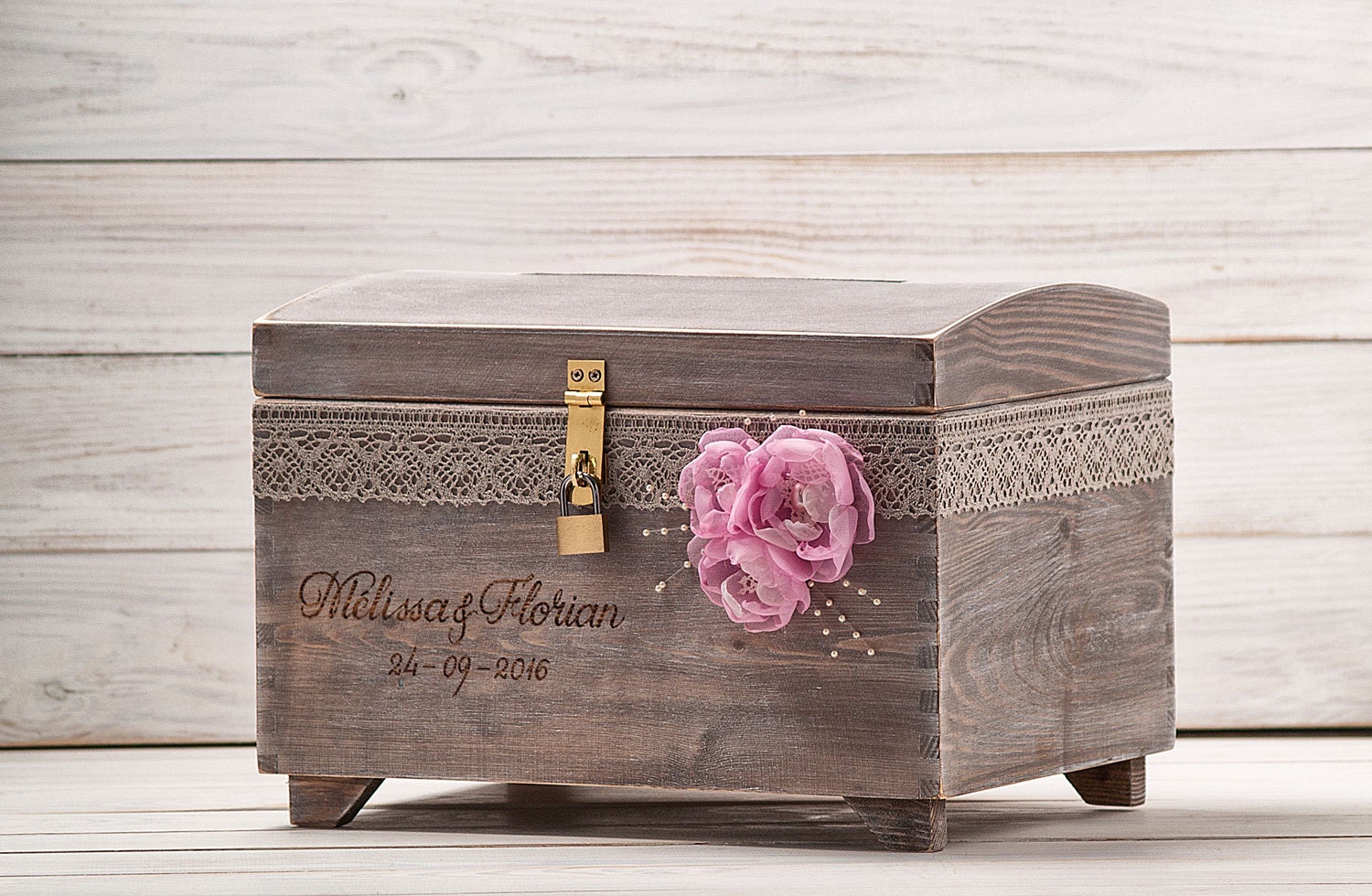 Large Wedding Card Box With A Lock And Key Keepsake Chest Custom Large Wedding Card Box With A Lock And Key Keepsake Chest Custom Wooden Holder Lavender