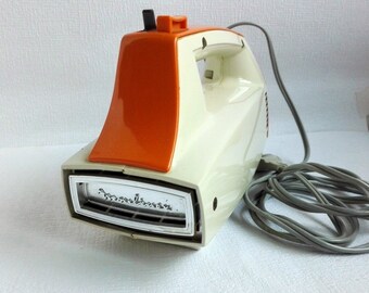 Moulinex Mixer, Orange Almond, Made in France, Vintage 1970's