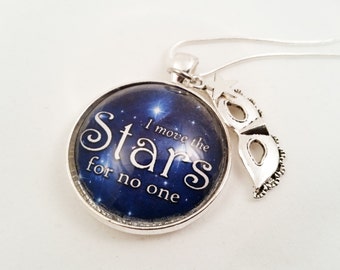 Labyrinth Necklace, Labyrinth-Inspired Necklace, I Move the Stars for No One, Goblin King Necklace