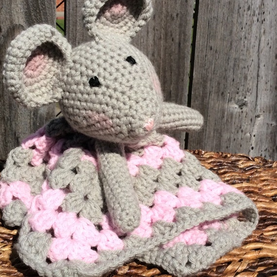 Crochet Amigurumi Mouse Mouse Security Blanket Mouse Snuggle