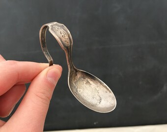 Baby Spoon - Vintage Sterling Silver Baby Spoon - Monogramed Spoon - R.B.L. - Display - Prop - Sterling Spoon - Infant Spoon - Repurpose