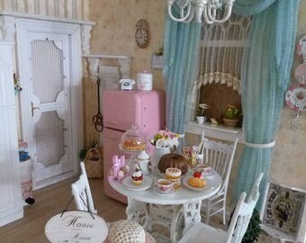 Dollhouse miniature 1:12 fridge one piece CNC milled in candy colours can be ordered