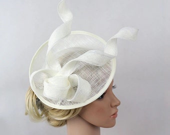 Weddig ivory fascinator party fascinator event fascinator ivory fascinator clip/headband