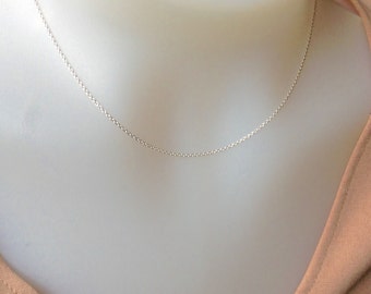 Sterling Silver Chain 16 inch- 1.2mm sterling silver necklace , Sterling Silver necklace, 925 silver, delicate chain