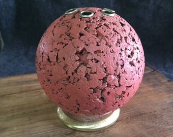 Orange K&M vintage office cork pencil pen holder