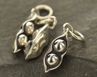 Sterling Silver Two Peas in a Pod Charm