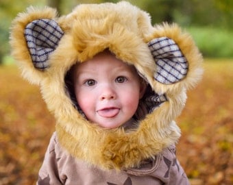 MBJM Charlie Bear and Friends Hood (and Hooded Scarf) PDF Sewing Pattern: Age 1- XL Adult