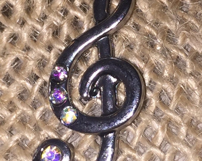 Treble clef earrings