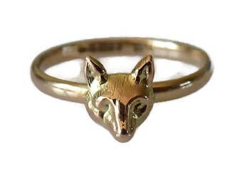 Victorian Gold Fox ring, Fine jewellery, Gift for Her