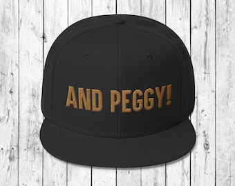 and Peggy! - Hamilton inspired black snapback cap