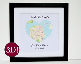 3D Map for Housewarming Present, New Home Gift