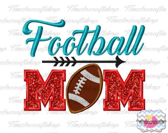Football Mom Applique Embroidery Design dst, exp, hus, jef, pes, sew, vip, vp3, Formats Digital INSTANT DOWNLOAD