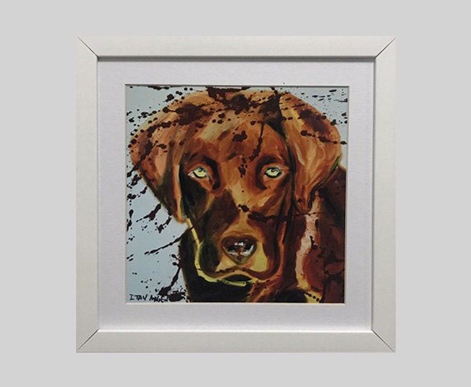 Framed Dog Art Print Wall Print Home Decor Office Decor