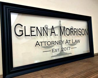 Law School Graduation Gift, Gifts for Attorneys, Lawyer Gift, Law Office Decor, Gifts for Lawyers, Attorney Gift, Commercial Business Sign