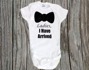 Ladies I have Arrive Baby Bodysuit, One Piece, Jump Suit, Baby Shower Gift, It's a boy