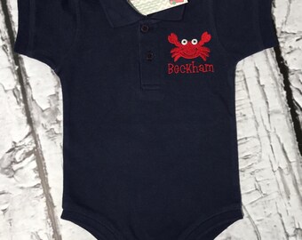 baby boy polo bodysuit