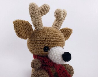 PATTERN: Crochet deer pattern - amigurumi deer pattern - crocheted deer pattern - deer toy tutorial - PDF crochet pattern