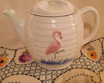 Vintage Porcelier Flamingo Teapot