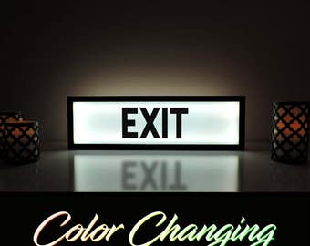 Exit Sign, Exit Light, Light Up Sign, Business Sign, Exit, Light Up Art, Exit Light Up Sign, Store Sign, Restaurant Sign, Shop Sign