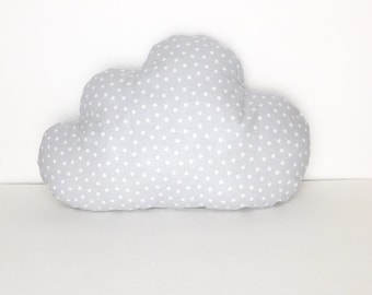 Cloud pillow, Grey nursery pillow, baby pillow, nursery decoration, crib pillow, baby gift, crib bedding.