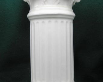8" Classical White Ceramic Pedestal for a special figurine or sculpture