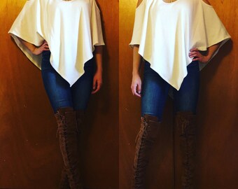 Cold Shoulder Poncho / Cold Shoulder / Poncho / Cold Shoulder Top / Cover Up / Beach Cover Up / Beach Wear / Beach Wear Top / Summer / Top