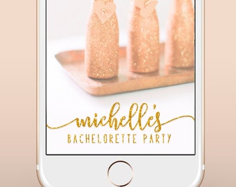 Bachelorette Party Snapchat Filter, Custom Bachelorette Party Snapchat Geofilter, Gold Silver Custom Bachelorette Weekend Snapchat Filter