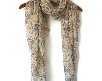 Beige Scarf / Spring Summer scarf / Women Scarves / Infinity Scarves / Mothers Day Gift / Mom Gift / Fashion Accessories / Gifts For Her