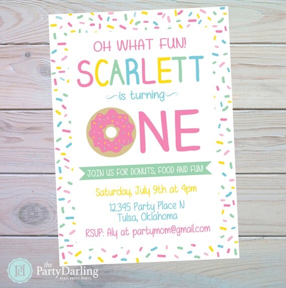 Donut Birthday Party Invitations 6