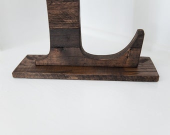 Base Only, Freestanding Letter, Stand Alone Letter, Letter, Shelf Decor, Rustic Home Decor, Kitchen, Farmhouse Decor, Wood Letter, Book End