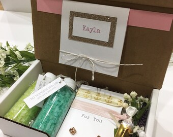 Rose Gold Love Knot Earrings, Bridesmaid Gift Box, Will you be my bridesmaid, Bath Salt and Earrings Gift Set, Bridesmaid Earring, FOE