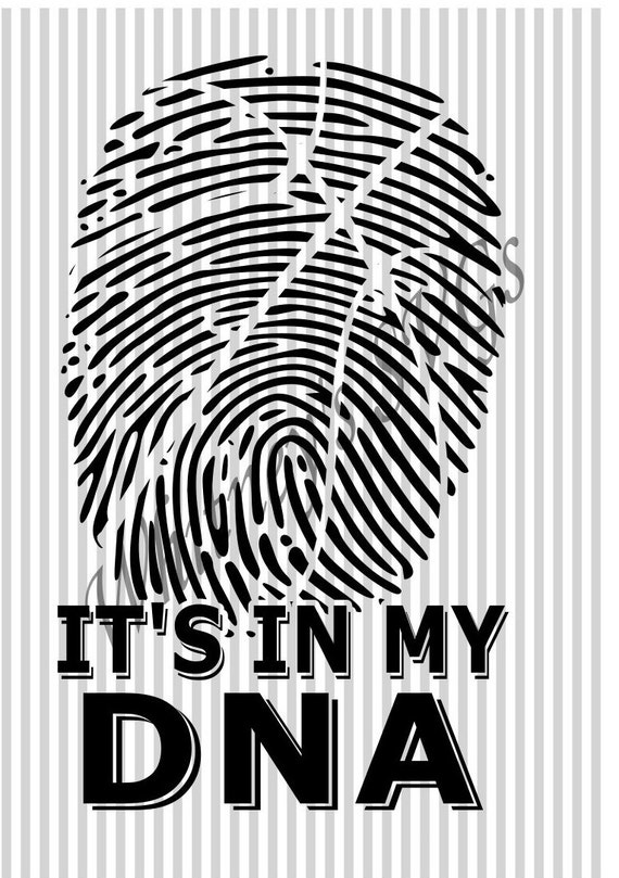 Download Basketball It's in My DNA Fingerprint SVG DXF Cutting File ...
