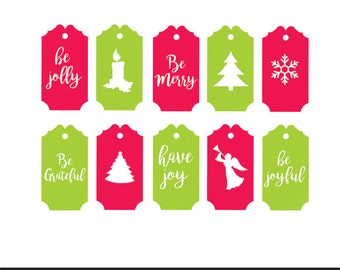 christmas gift tags labels svg dxf jpeg png file stencil