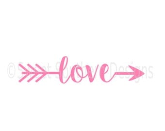 Love arrow Valentines day SVG instant download design for cricut or silhouette