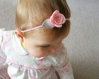Custom rose headband, flower crown, floral crown, felt flower headband, baby headbands, roses headband, felt rose headband, infant headband
