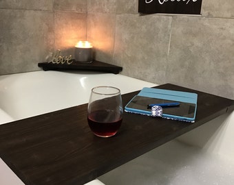 corner shelf - tub shelf - bath tray - tub tray - spa table - bath table - tub table - tub caddy - bath caddy