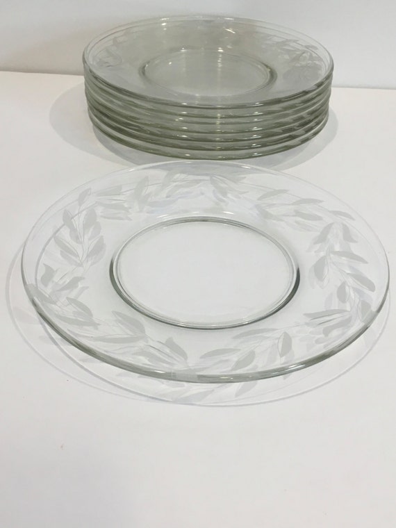 Vintage Glass Plates Cucumber Asshole