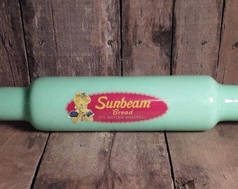 Jadeite Green Glass Sunbeam Bread It's Batter Whipped!