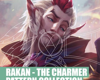 Rakan the charmer - League of Legends - Armor Pattern Collection Bracer - Feather - Skull - Mirror - Cosplay - Blueprint Pattern - DIY - PDF