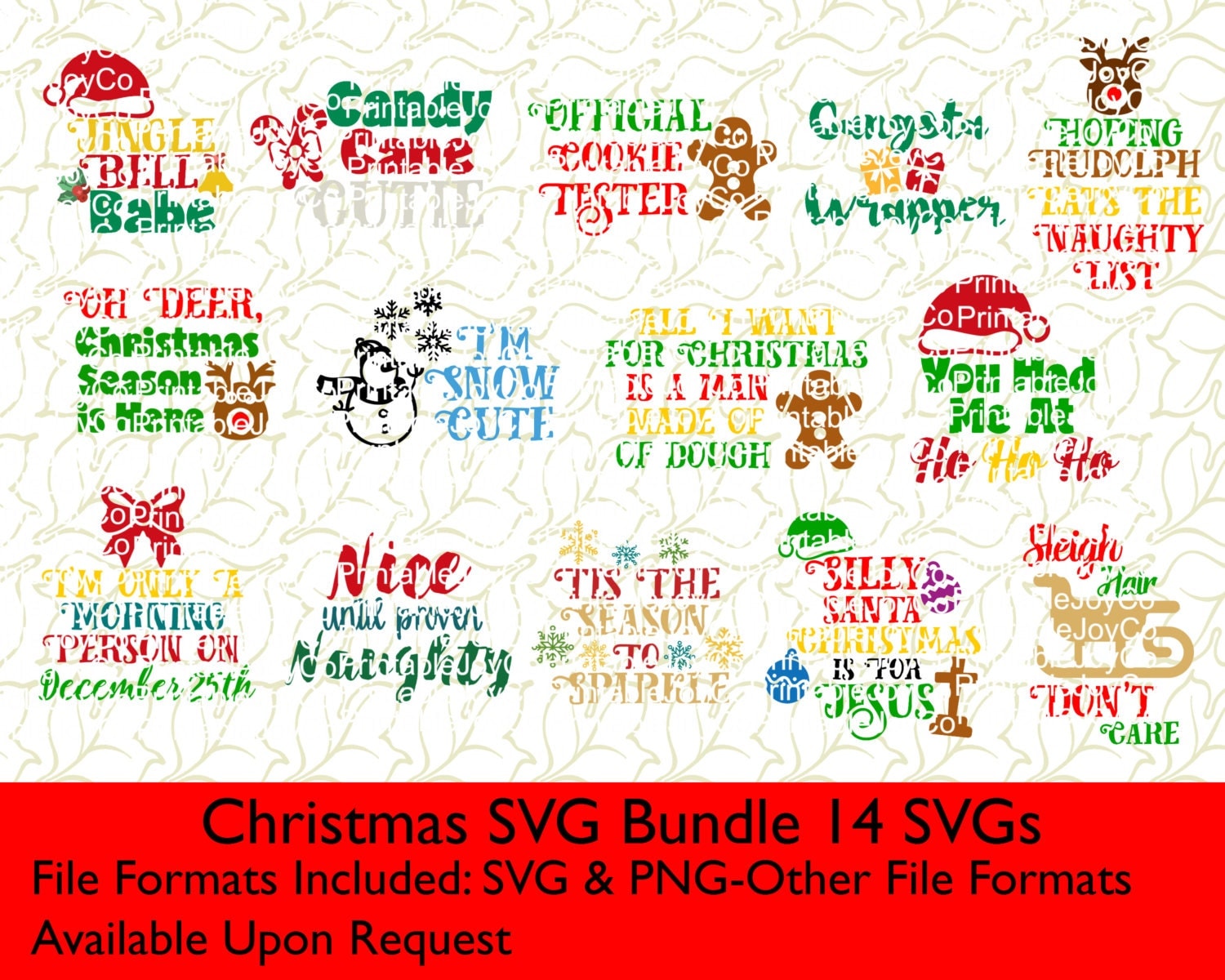 Download Christmas SVG Bundle SVG and PNG files for Cutting Machines